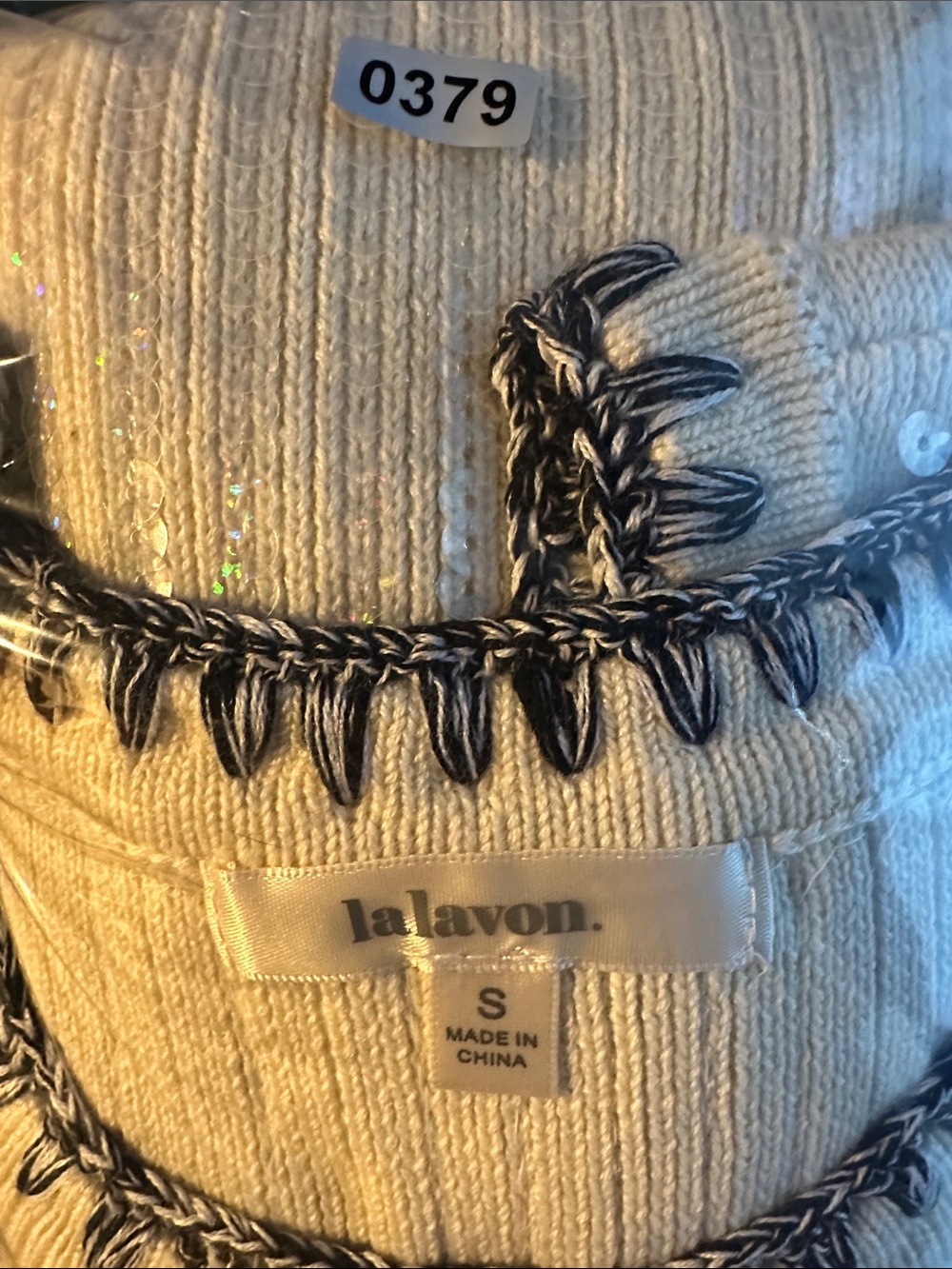 Lalavon Modenaire Sleeveless Sequin Knit Mini Dress Sz S 1960s Preppy sparkle - Picture 15 of 15